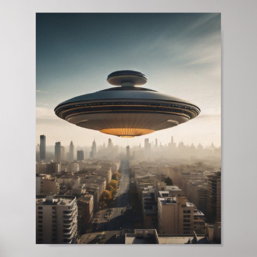 UFO Over City ポスター (正面)
