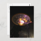 UFO Over Powerlinesはがき ポストカード (正面/裏面)