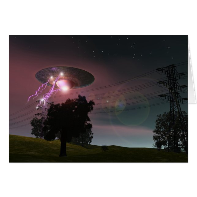 UFO Over Powerlines 2カード (正面横)