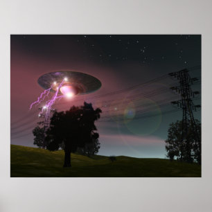 UFO Over Powerlines 2ポスター ポスター
