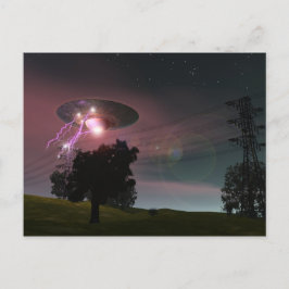 UFO Over Powerlines 2ポストカード ポストカード