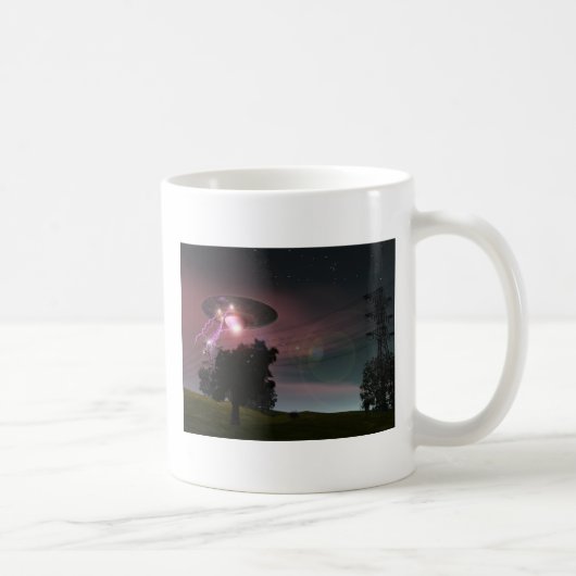 UFO Over Powerlines 2 Mug コーヒーマグカップ (右)