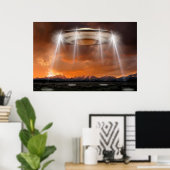 UFO Poster - Arriving ポスター (ホームオフィス)