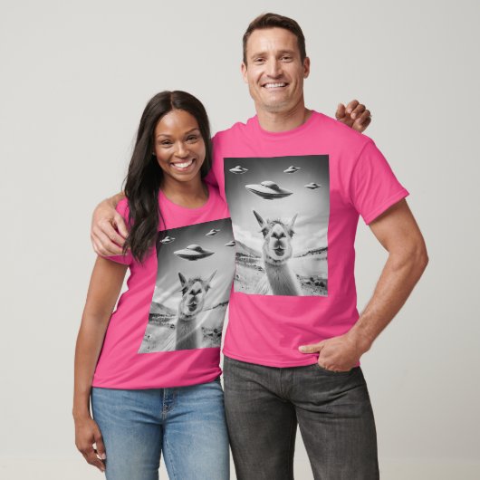 Ufo Selfie Llama Tシャツ (ユニセックス)