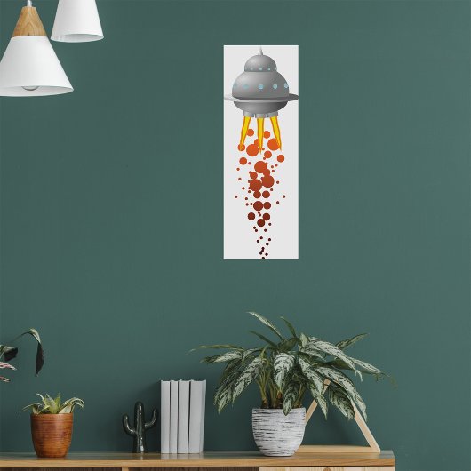 UFO Taking Off Poster ポスター