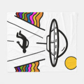 UFO UAPエイリアン奪取 フリースブランケット (正面(横))