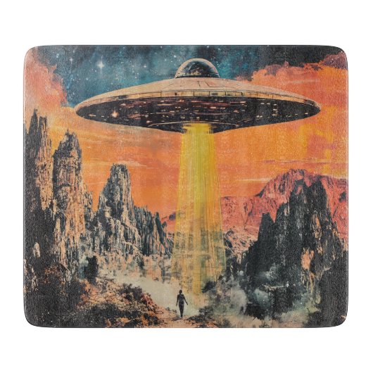 UFO UAP エイリアンの誘拐 カッティングボード (正面)