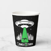 UFO, UFO,おもしろいソーサー,飛んでいるエイリアン誘拐事件 紙コップ (裏面)