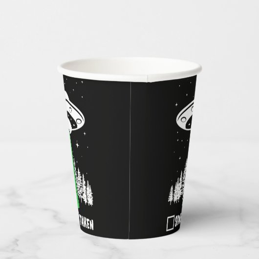 UFO, UFO,おもしろいソーサー，飛んでいるエイリアン誘拐事件 紙コップ (右)