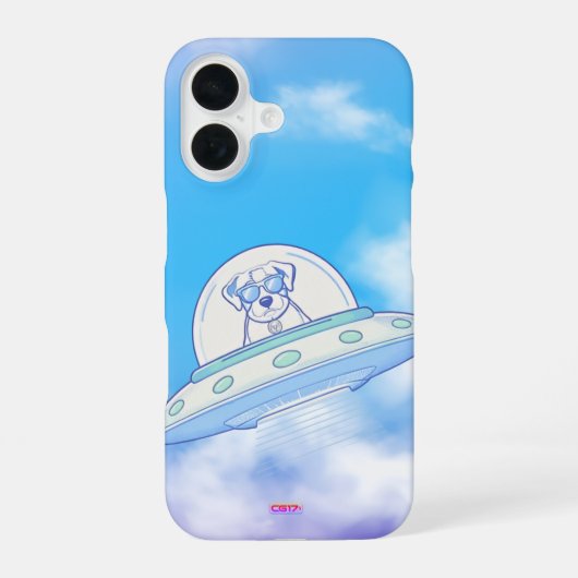 Ufodog logo 45g Clouds2 iPhone 16ケース (裏面)