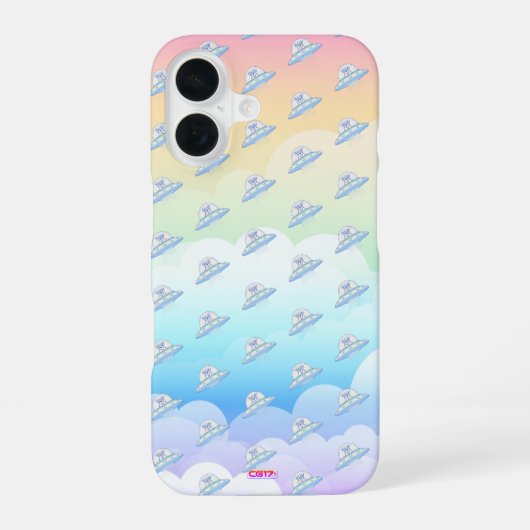 Ufodog logo 45g Clouds2 iPhone 16ケース (裏面)