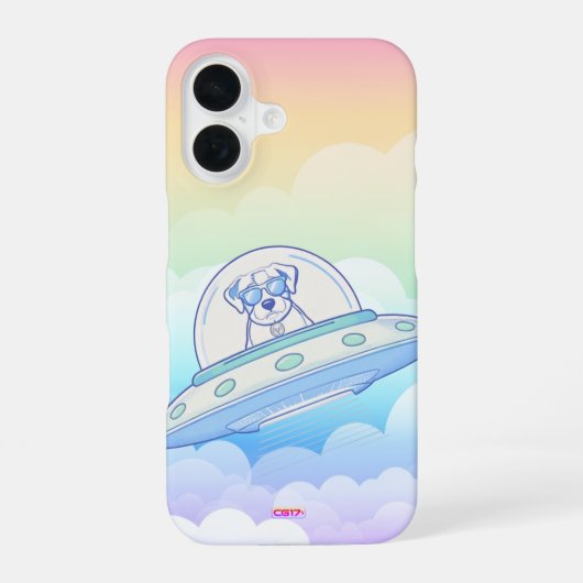 Ufodog logo 45g Clouds iPhone 16ケース (裏面)