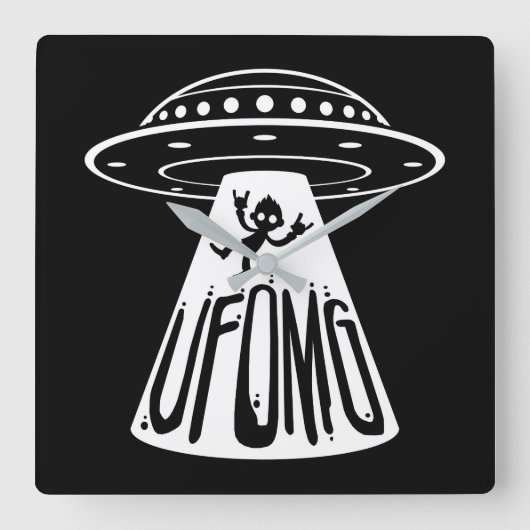 UFOG スクエア壁時計 (正面)