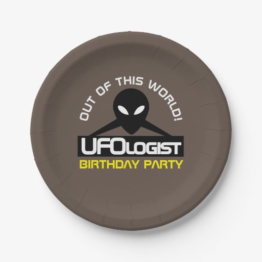 UFOlogistパーティー、誕生日 ペーパープレート (正面)