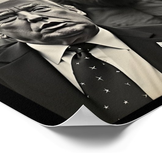 Ufosおもしろいエイリアンでトランプビッグフット自撮風変わり影 ポスター (角)