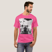Ufosおもしろい付きグラフィックTee Capybaraセルフィー風変わり Tシャツ (正面フル)