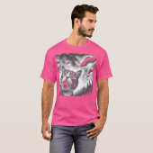 Ufosおもしろい猫の自撮り Tシャツ (正面フル)