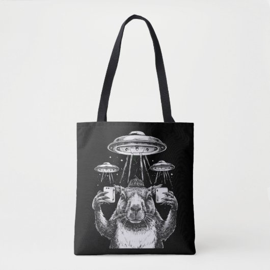 UFOs おもしろい Capybara UFOsユ風変わりーモア トートバッグ (正面)