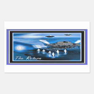 UFOs -リターン 長方形シール