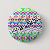 UFOs are 実在 (単語を変更する場合がある) 缶バッジ (正面)