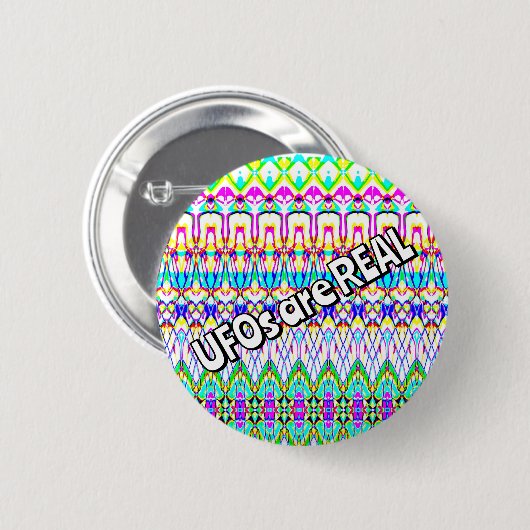 UFOs are 実在 （単語を変更する場合がある） 缶バッジ (正面&裏面)