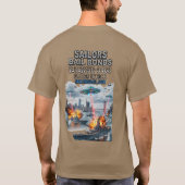 UFOs attack US Navy in San Francisco Bay Tシャツ (裏面)