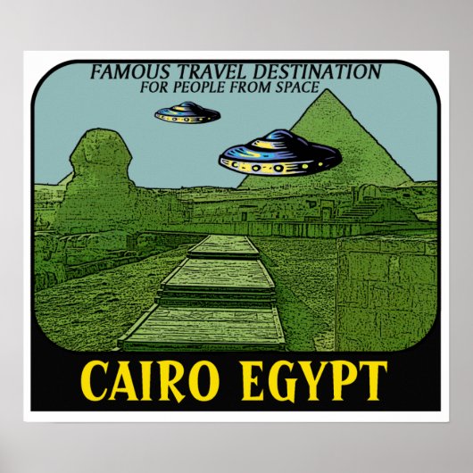 UFO'S OVER CAIRO EGYPT旅行ポスター ポスター (正面)