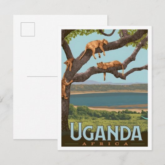 Uganda Africa Vintage Travel  ポストカード (正面/裏面)