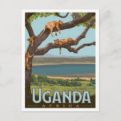 Uganda Africa Vintage Travel  ポストカード (正面)