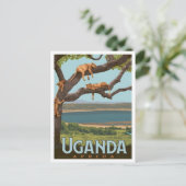 Uganda Africa Vintage Travel  ポストカード (スタンド正面)