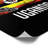 Uganda Flag Jersey Ugandan Soccer Team Ugandan  ポスター (角)