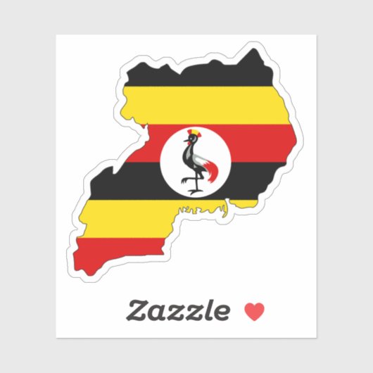 Uganda map Sticker Flag for Laptop Book… シール (シート)