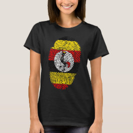 Ugandan Roots Fingerprint Women's Graphic Tee Afri Tシャツ