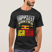 Ugandan Uganda Ugandan Flag Happiest When Im In Ug Tシャツ (正面)
