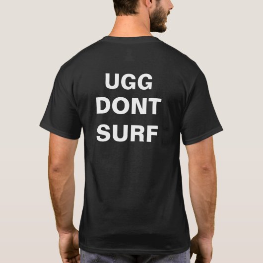 UGG DONT SURF - UggNINE Tシャツ（黒） Tシャツ (裏面)