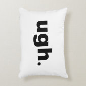 "ugh。"ブラシをかけましたポリエステルアクセントの枕16"にx12 " アクセントクッション (正面(垂直))