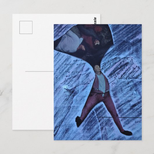 Ugh Computation Math Mixed Media Collage ポストカード (正面/裏面)