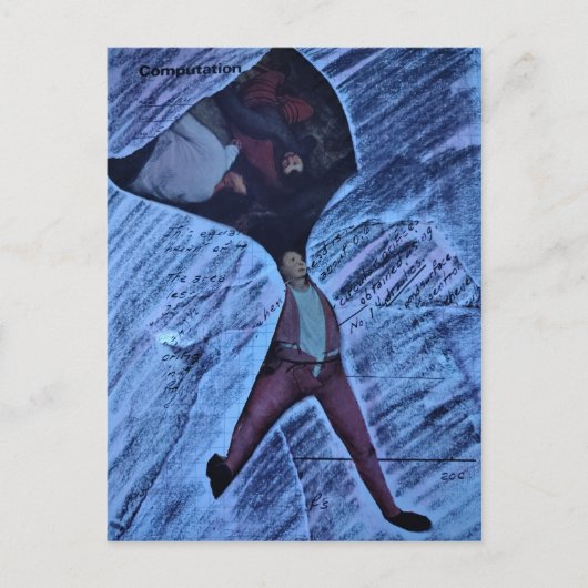 Ugh Computation Mixed Media Collage ポストカード (正面)
