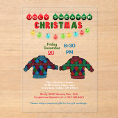 Ugly Argyle Sweater Christmas and Lights アクリル招待状 (正面)