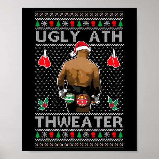 Ugly Ath Sweater Merry Christmas ポスター (正面)