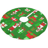 ugly christmas Marjorie Taylor Greene santa ブラッシュドポリエステルツリースカート (アングル)