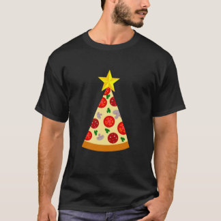 ugly christmas pizza tree funny italian xmas peppe tシャツ
