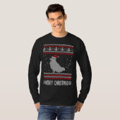 Ugly Christmas Pomeranian Tシャツ (正面フル)