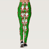 ugly christmas santa claus funny xmas レギンス (裏面)