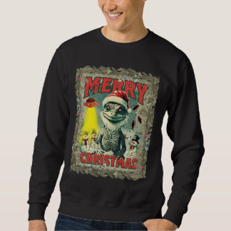Ugly Christmas shirt Santa lizard aliens cockroach スウェットシャツ