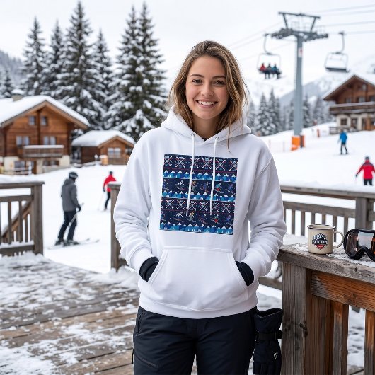 Ugly Christmas Ski Pattern Holiday パーカ