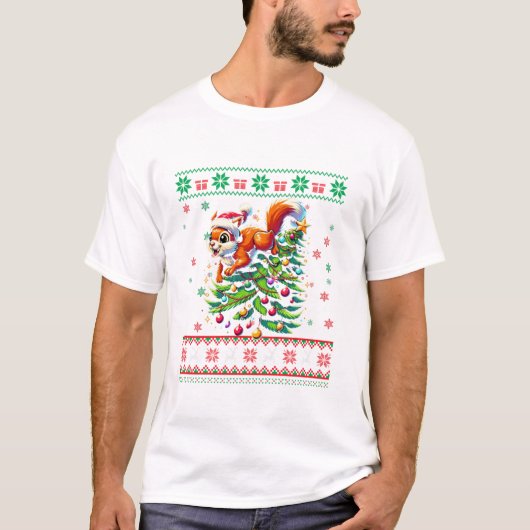 Ugly Christmas Snowflakes Tシャツ (正面)