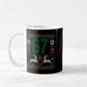 Ugly Christmas Sweater 67 Design コーヒーマグカップ (左)