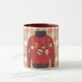 Ugly Christmas Sweater Art Mug Red マグカップ (中央)