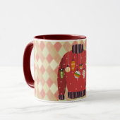 Ugly Christmas Sweater Art Mug Red マグカップ (正面左)